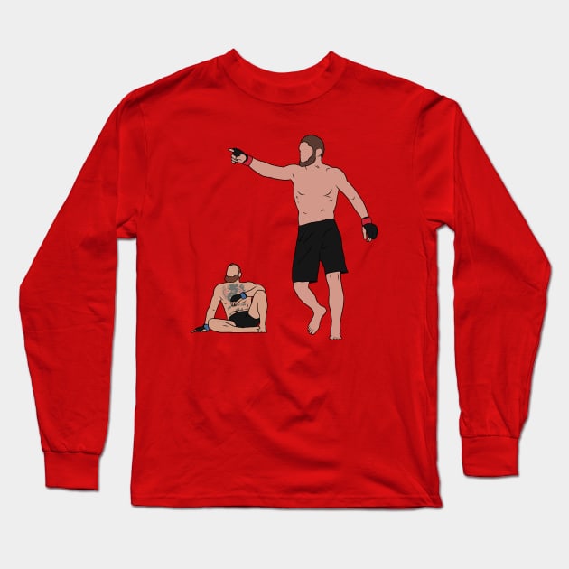 Khabib Beats McGregor Long Sleeve T-Shirt by rattraptees